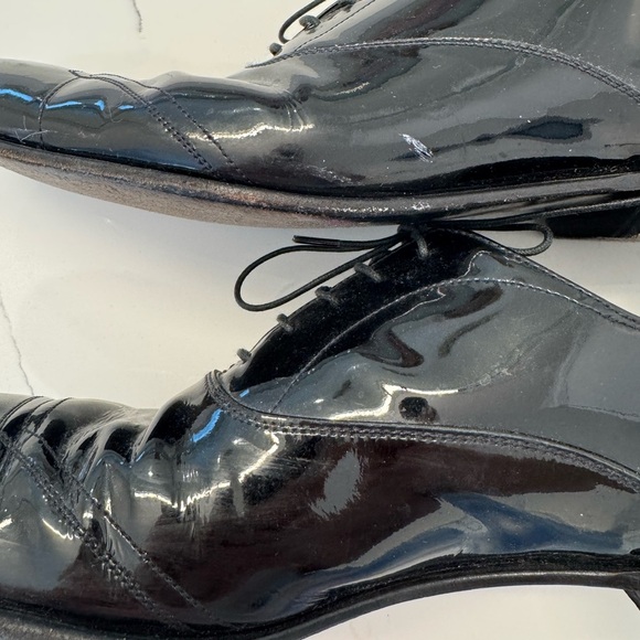 Men’s Prada Black Patent Leather Oxford Shoes- Men’s 10 - Picture 9 of 12